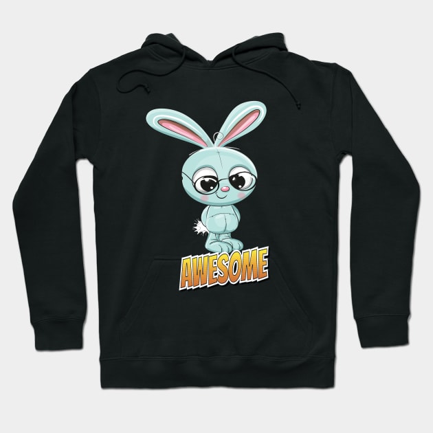 Bunny Awesome Cute Kawaii Cartoon Hoodie by ProjectX23Red